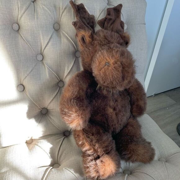 Unipak stuffed moose toy plush animal faux fur brown - Picture 4 of 7